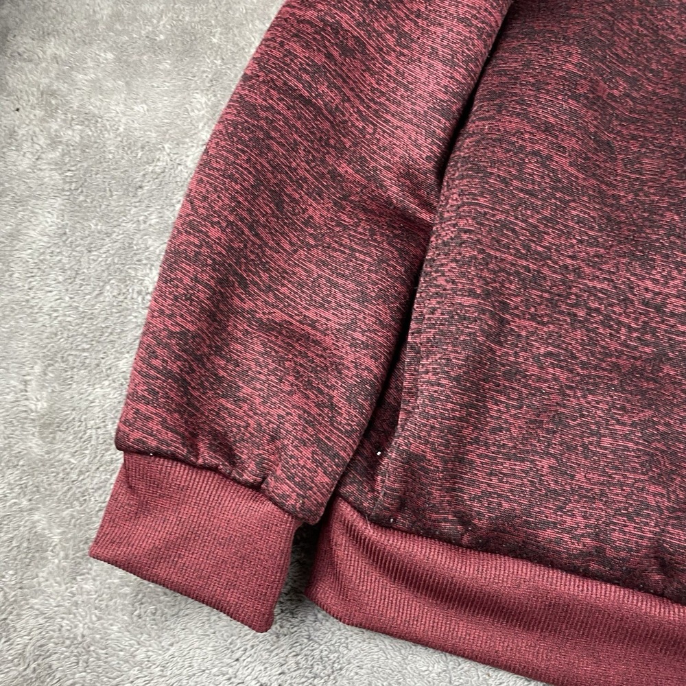 Range Fleece Full Zip Hoodie Sweatshirt Mens Large Red Black Pattern - Picture 15 of 16